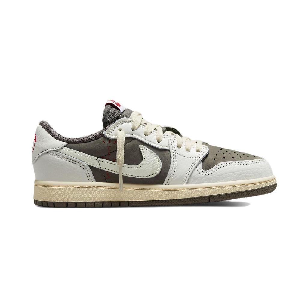 Кроссовки Travis Scott x Air Jordan 1 Retro Low OG PS Reverse Mocha Kids Brown Sail University-Red DO5442-162