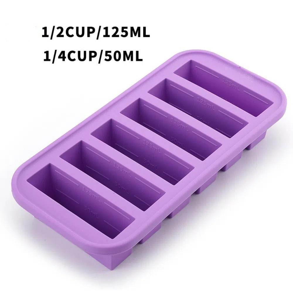 Creative 2/4/6 Grid Silicone Freezer Molds Non-toxic Fresh-keeping Meal Prep Container with Lids Wine Ice Blocks Maker Bar Pub