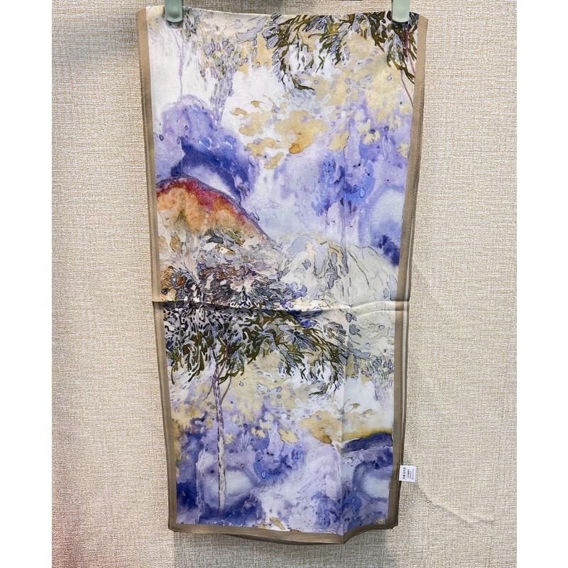 The life you've always dreamed of! double crepe silk scarf, a versatile and stylish mulberry silk scarf for women, perfect for spring and summer