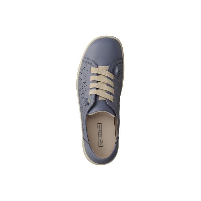 Walking shoes made of genuine leather with elastic easy to walk for blue cm [Achilles Sorbo] laces, in, women, 3E, 5580, ASC, 5590, gray, 24.5