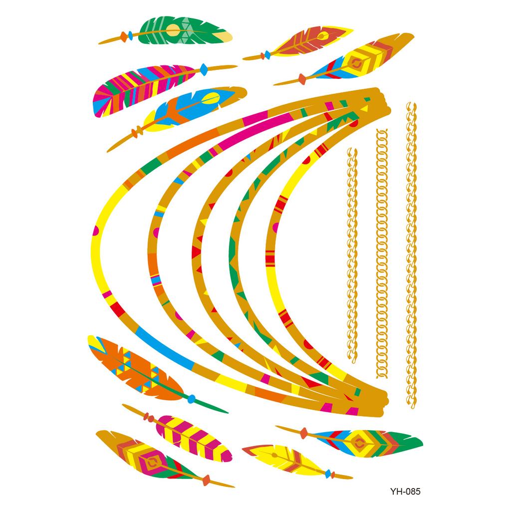 Metallic Gold Butterfly Tattoo Silver Waterproof Temporary Tattoos Stickers On The Body Women Men Boho Resort Style