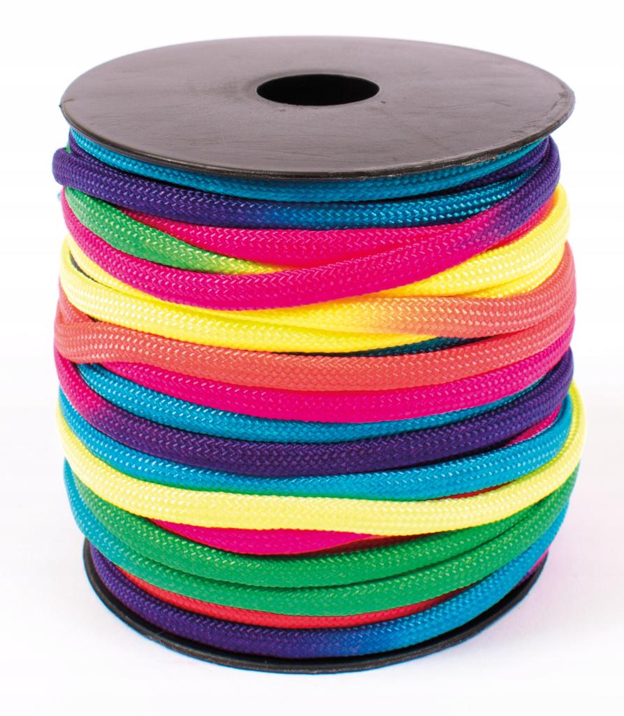 Colorful Neon Rainbow Braided Polypropylene String Ø4mm 25M