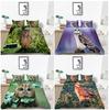 Комплект постельного белья серии «Сова» Постельное белье для спальни Одеяло и наволочка Простыня/двуспальная кровать Полный размер 2/3 шт. Украшение дома