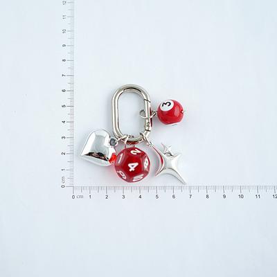 Брелок для ключей с нестандартными игральными костями, бильярдный брелок, новинка, забавный брелок для автомобиля, изысканный рюкзак, украшения, аксессуары, подарки