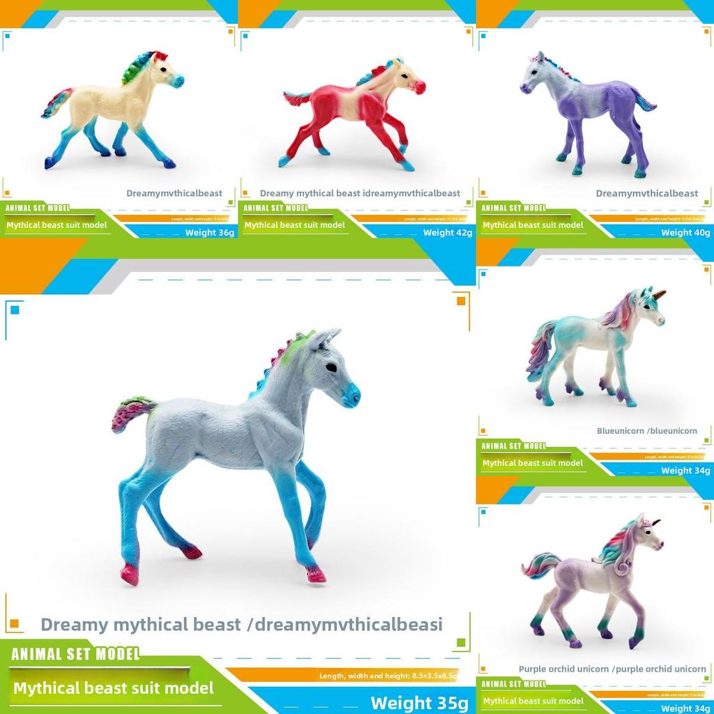 Unicorn Figurine Collectible Pvc Model For Kids Fantasy Animal Decor Play Toy