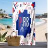 Пляжное полотенце с принтом France Football, быстросохнущее, супервпитывающее, мягкое банное полотенце для плавания, пляжа, путешествий, сувенир, подарок