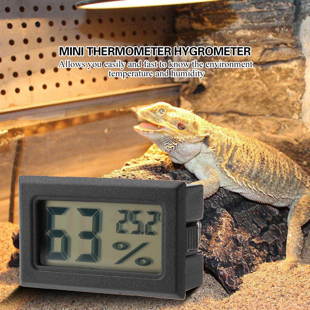 Embedded Digital Hygrometer Thermometer Humidity Temperature Monitor with Built in Probe Black