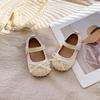 Девочка принцесса бант маленькие кожаные туфли 2025 весна и осень новые девочки иностранные универсальные одинарные туфли на мягкой подошве
