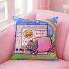 NNyan Cat Забавный Мультяшный Чехол на Подушку для Дивана Наволочка Короткий Плюш Невидимая Молния Комнатная Наволочка на Подушку Дивана