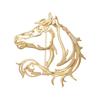 Изящная брошь в виде лошади с вырезами, сплав, украшение на грудь, легкая булавка-корсаж для женщин и мужчин, золото, серебро на выбор