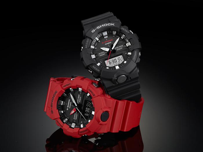 Casio Мужские кварцевые часы GA-800-4A из смолы, водонепроницаемые 200 м, ударопрочные, цифровые