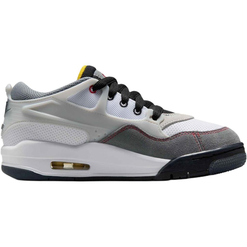 Air Jordan 4 RM Premium GS Motorsports Детские кроссовки Белый Черный Дымчато-серый IB8051-100