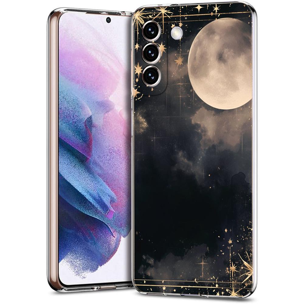 Прозрачный чехол-бампер для Samsung Galaxy S25 S24 S23 S22 S20 S21 FE Ultra S10 S10E Plus Модный узор Звездное небо Звезды