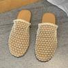 Сетчатые женские тапочки-балетки дизайнерская обувь повседневные женские сандалии лето 2025 модные шлепанцы шлепанцы для ходьбы новые женские туфли