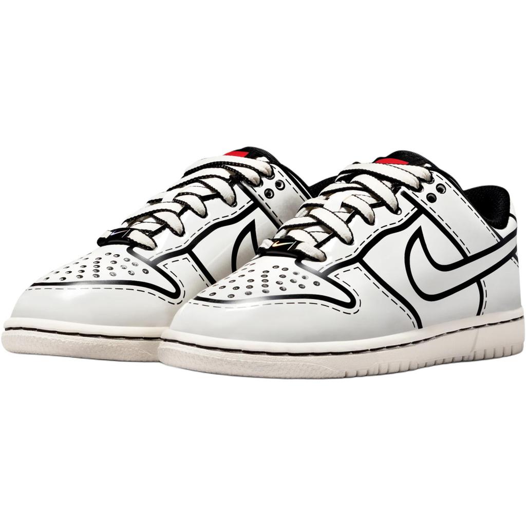 Детские кроссовки LEGO x Nike Dunk Low PS Sail кремовые черные с красным оттенком II7288-100