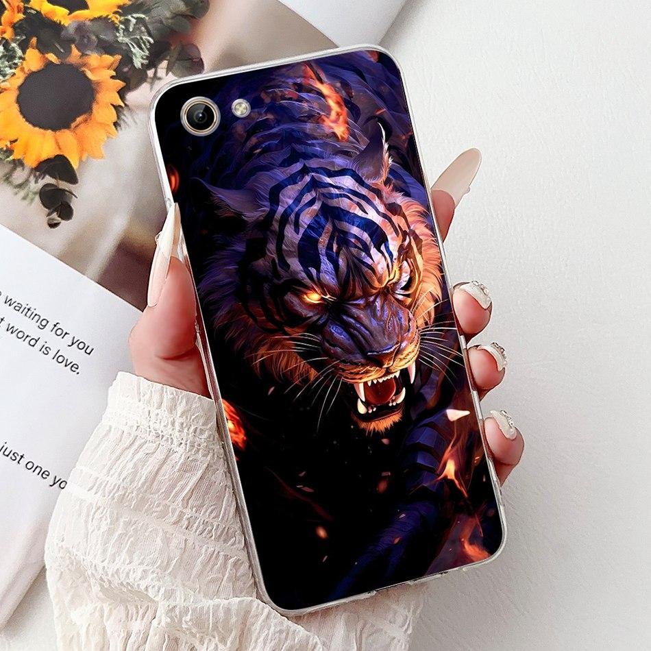 Phone Case For Vivo Y81 Y81i Y81S Y83 Y83A 1803 1808 1808i 1812 New Cool Dragon Tiger Painted Soft Silicone TPU Cases
