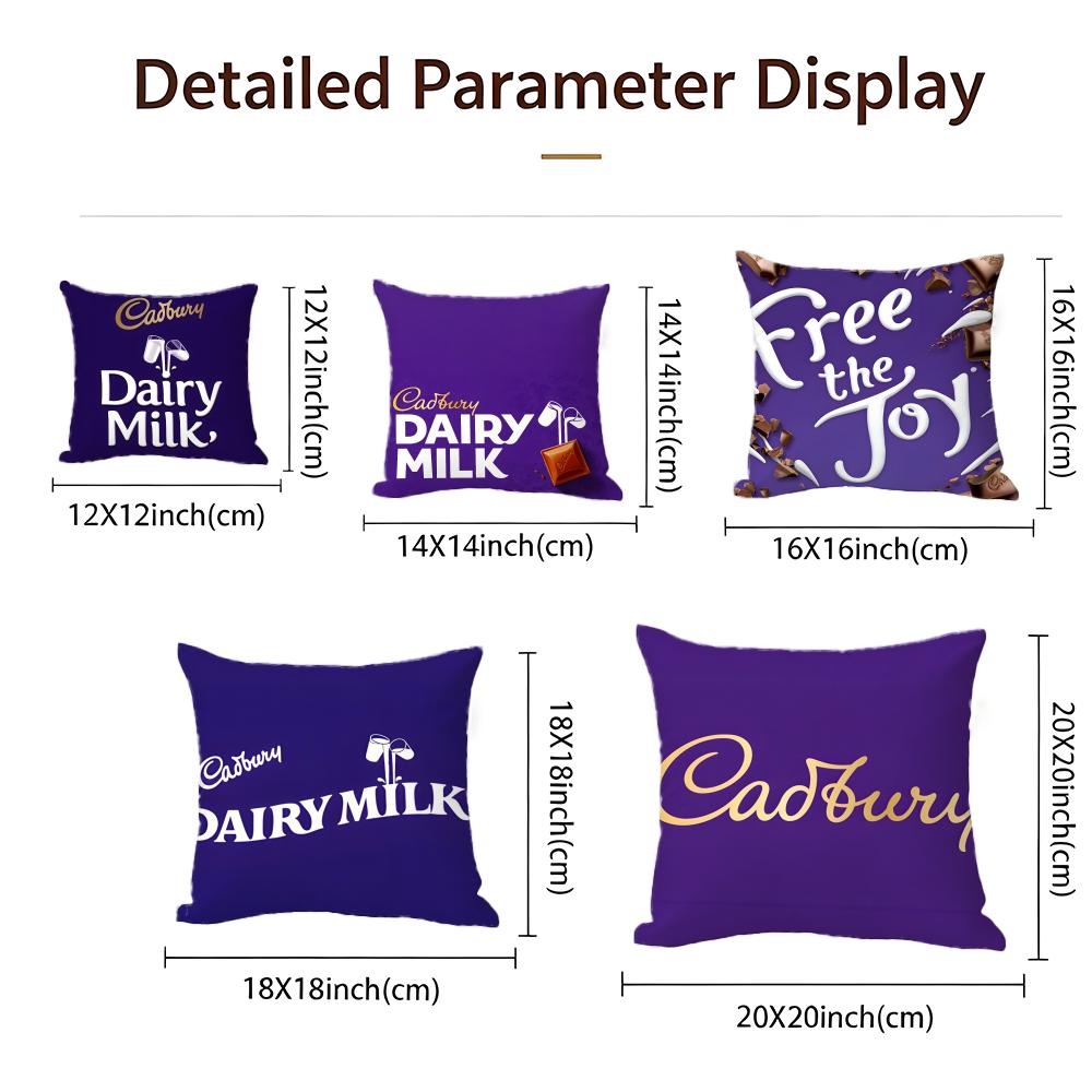 Brand Cadbury Cushion Cover Cushion Cover Set 4Pcs 50X50 45X45 40X40 Pillowcase Decorative Sofa Home Decor