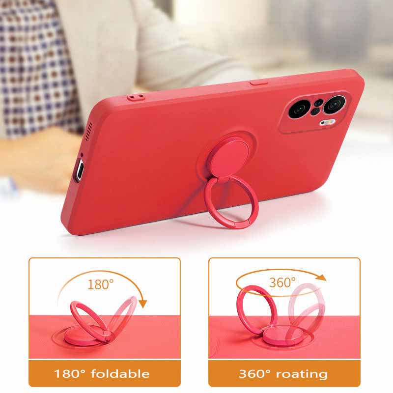 Funda For Xiaomi Redmi Note 13 12 Pro Plus 5G Ring Holder Kickstand Silicone Case Redmi Note 12S 11S 10S 9S 8T 9 10 11 Pro Cover