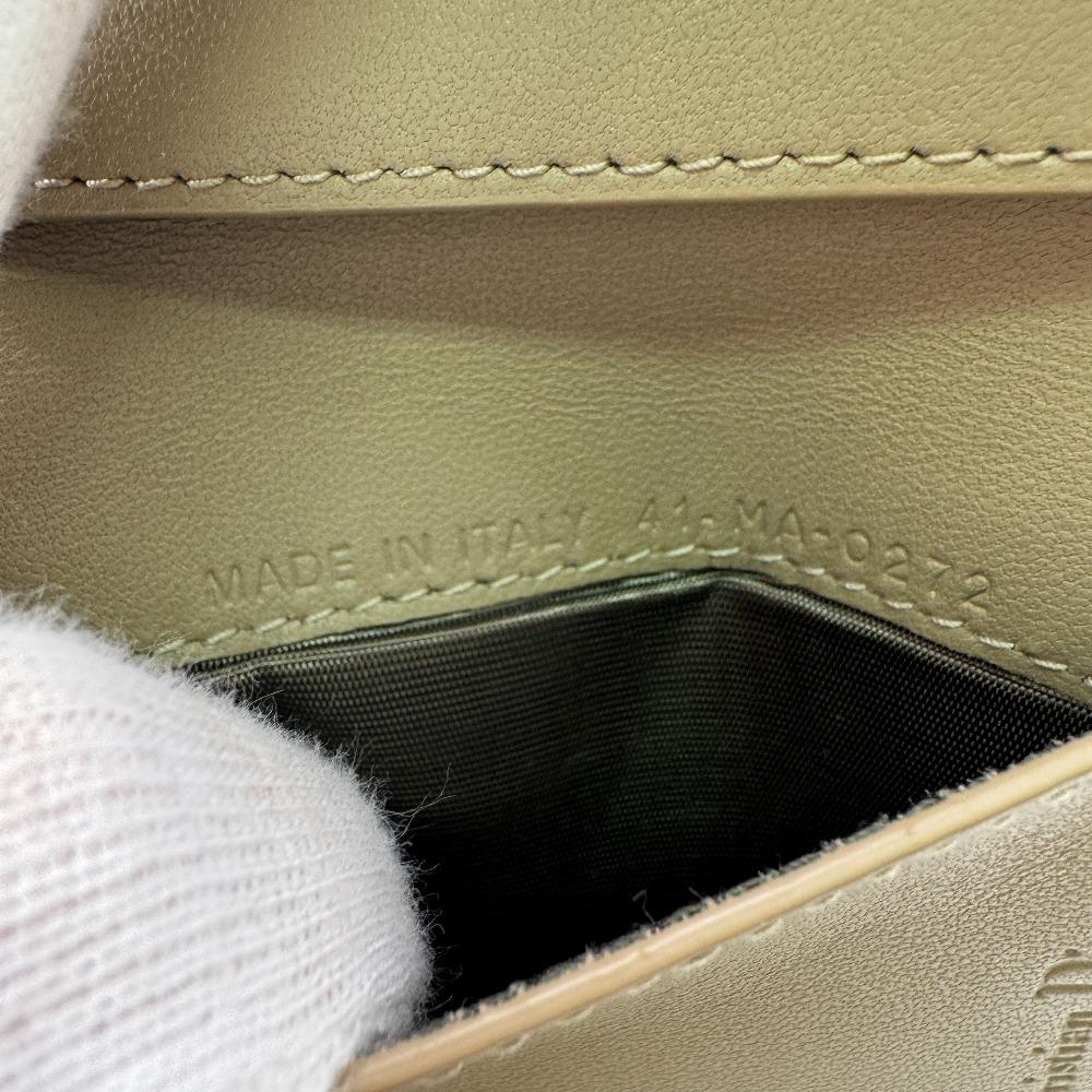 Dior Canage leather Lady Dior Bifold Wallet Brown leather Women Used