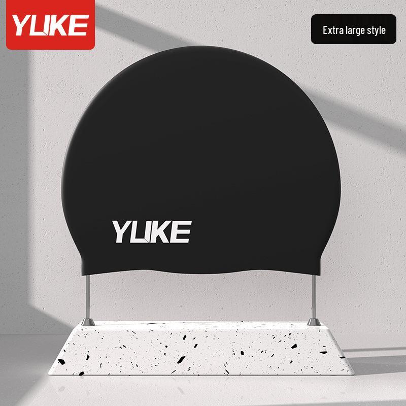 Очень большая водонепроницаемая силиконовая шапочка для плавания для длинных волос - Удобная, с защитой ушей, профессиональный противоскользящий дизайн для взрослых