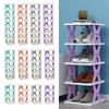 Shoe Rack Organizer with Dust-Proof Compartments Foldable Design Large Capacity Portable Folding Shoe Storage Rack