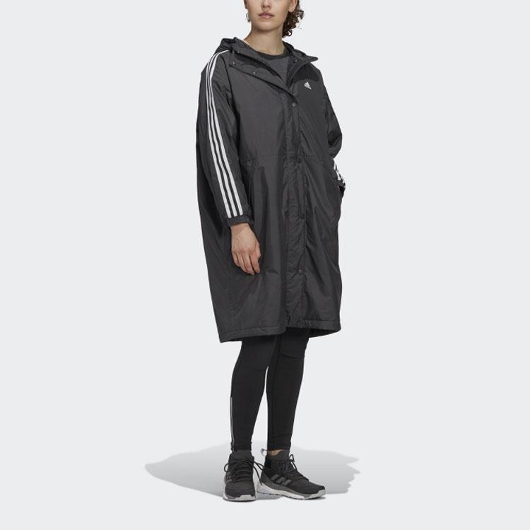 Женские пуховики Adidas Женские Черные С капюшоном Умеренные Другое