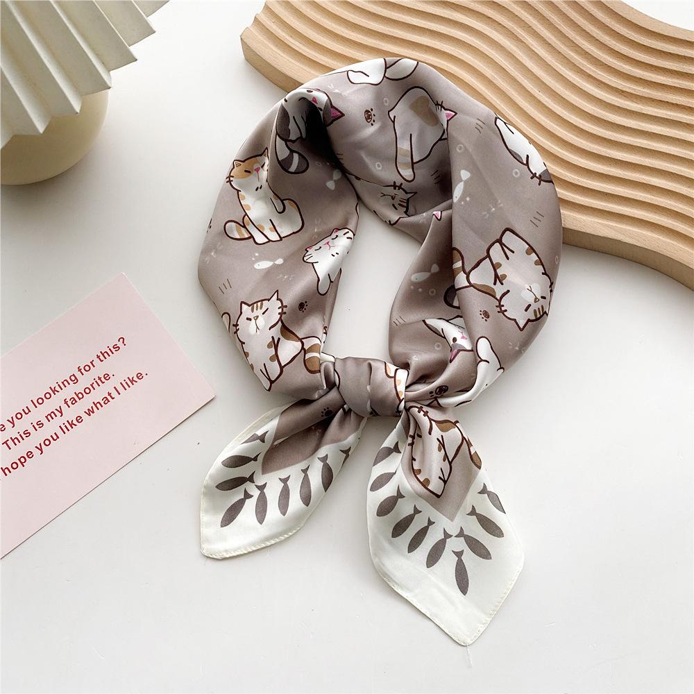 Fashion Decoration Scarf Hairband Tie Hair 70 Small Square Scarf Silk Scarf Women'S Spring And Autumn Versatile Small Scarf Professional Scarf