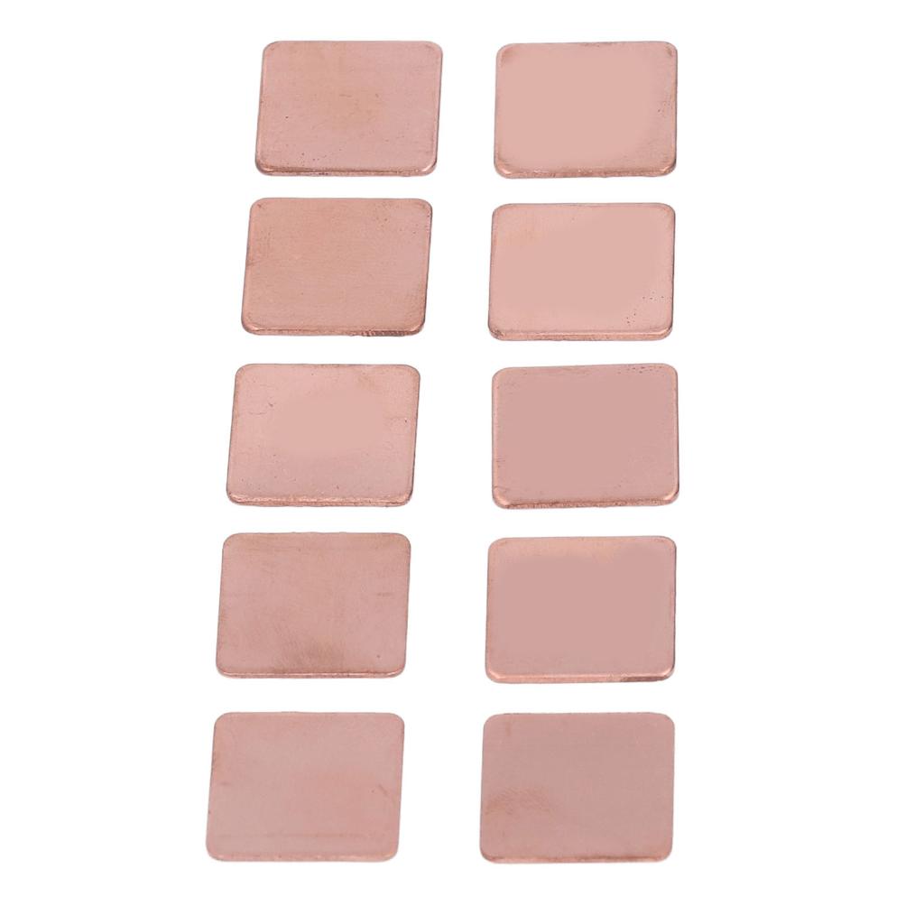 20 шт. Прокладка-радиатор из красной меди для ноутбука, видеокарты, радиаторная пластина, медная прокладка для CPU GPU, толщина прокладки 1,5 мм 0,06 дюйма