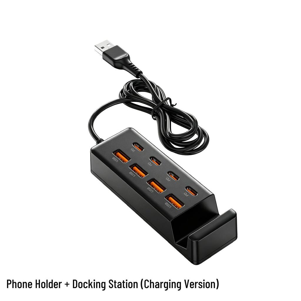 Многопортовый USB-хаб и станция быстрой зарядки для компьютеров и мобильных телефонов
