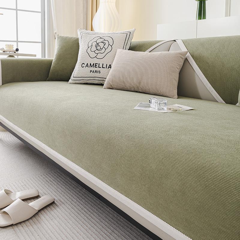 Водонепроницаемая, непромокаемая подушка для дивана, универсальная для всех сезонов, нескользящая, с изысканным видом, однотонная, французская новая накидка на диван, покрывало