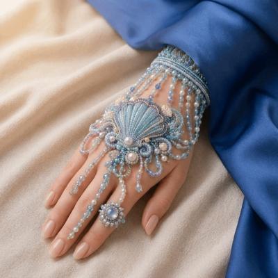 Non-Finished Products Beaded Hand Bracelet DIY Kit Hand‑Woven Bead Bracelet Hand Jewelry Craft