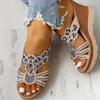 Women's Rhinestone Cut-out Wedge Sandals Open Toe Non-slip Slides Shoes Lightweight Outdoor Slippers