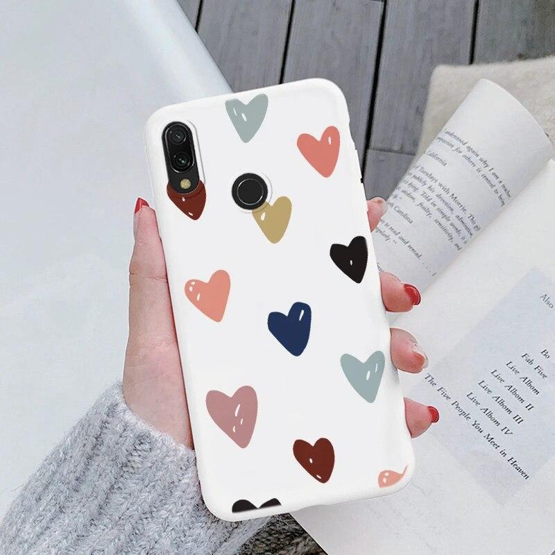 Redmi Note 7 Pro 7S Funda Rainbow Heart Vintage Flowers Leaves Чехол для телефона Мягкий силиконовый чехол-бампер для Xiaomi Redmi Note 7 Противоударная защитная сумка
