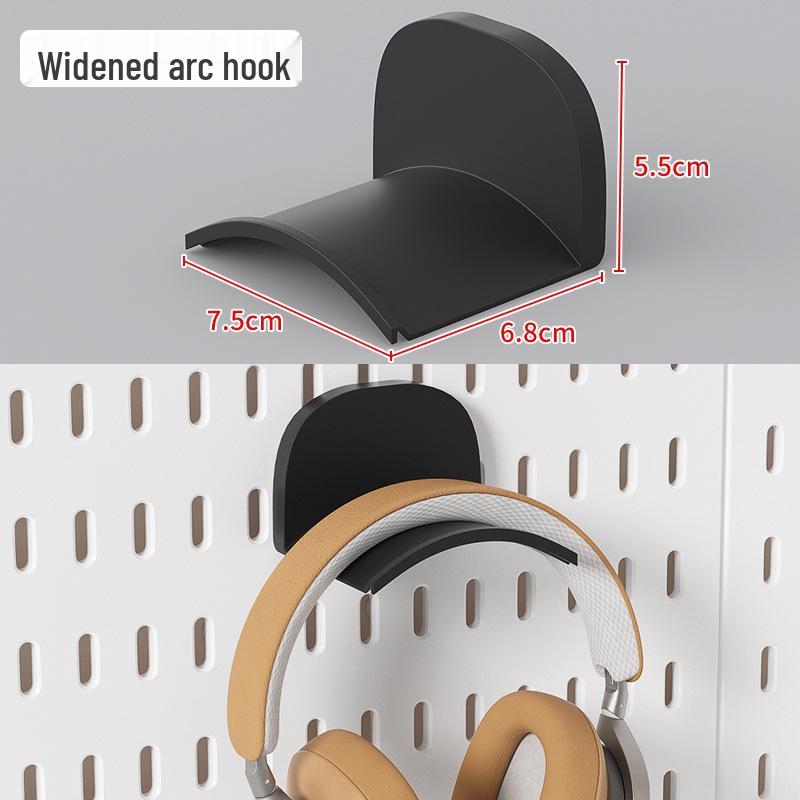 Черные настенные перфорированные панели с крючками для DIY-организации игровой комнаты