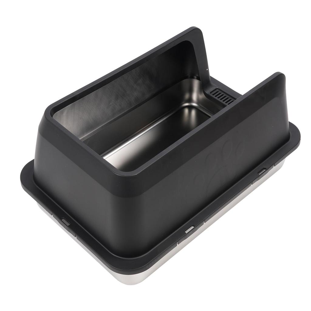 Лоток для кошек из нержавеющей стали, с защитой от разбрызгивания, съемными высокими бортами, очень большой лоток для кошек для крупных