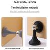 Stainless Steel Magnetic No-Drill Door Stopper - Silent, Anti-Collision, Bedroom & Bathroom Door Bumper