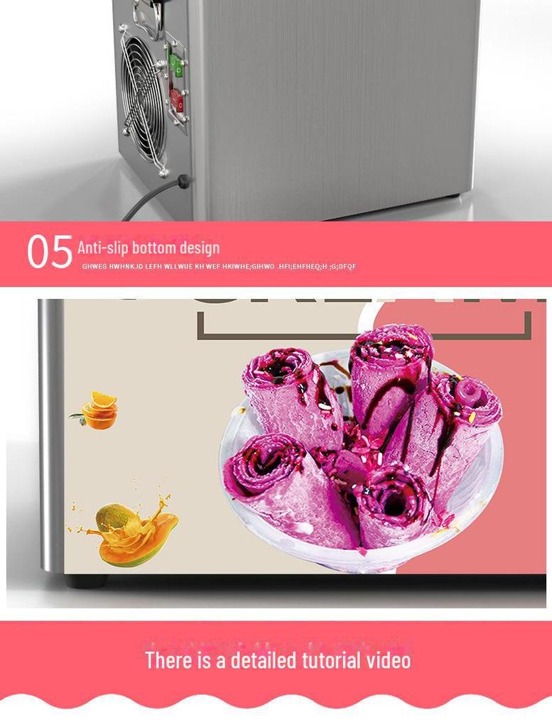 Compact Desktop Fried Ice Cream and Yogurt Maker