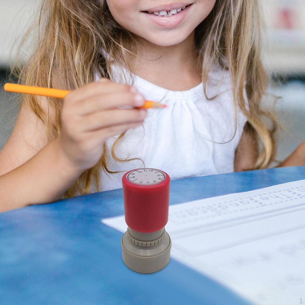 Часы-штамп круглый учитель DIY ремесла время канцелярские принадлежности для планировщика альбомов