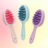 Two-sided Silicone Shampoo Brush Scalp Massage Brush Head Washing Comb Long Handle Hair Massager Body Scrubber Hair Accessories