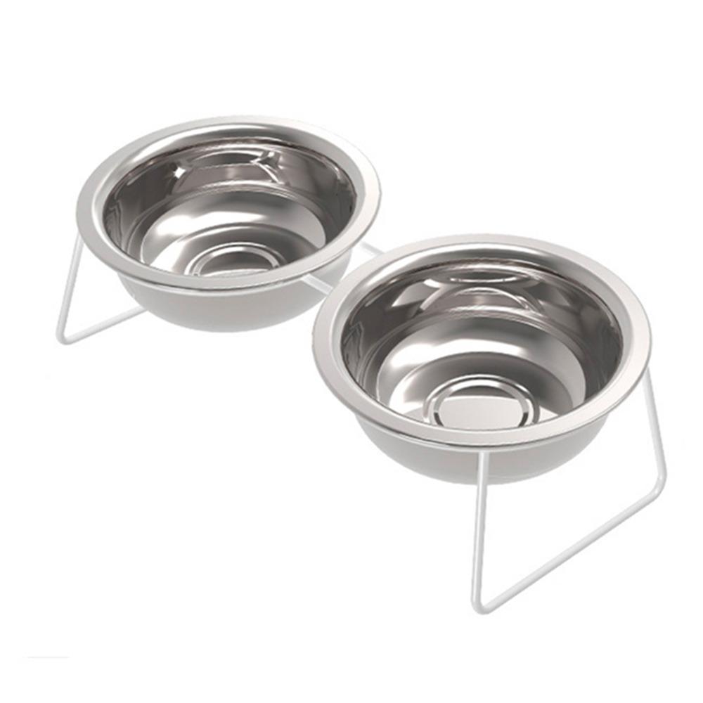 9°Tilted Angle Elevated Pets Feeders Anti Slip Cat Dish with Stand Raised Dog Feeding Basin  Puppy