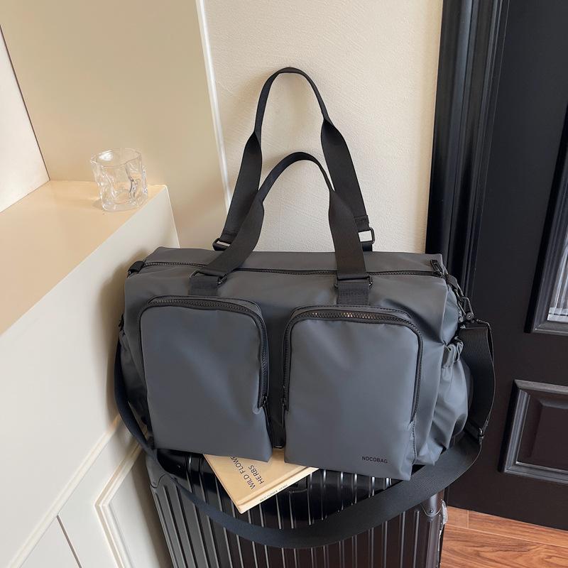 Однотонная повседневная дорожная сумка для командировок, простая сумка для поездок, спортивная сумка для улицы, отделение для влажного и сухого, многокарманная сумка-тоут