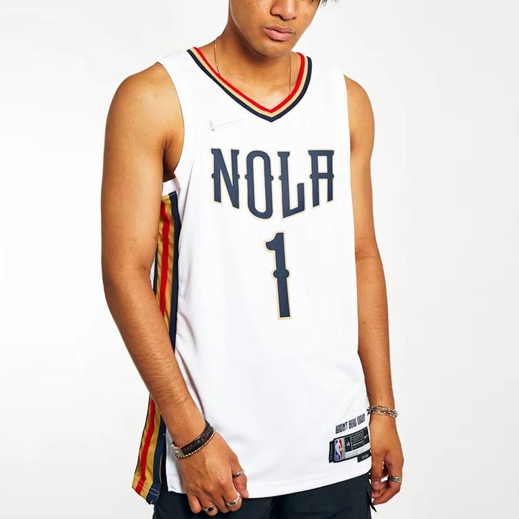 Nike NBA New Orleans Pelicans Zion Williamson Джерси Белый Мужская уличная одежда DB4037-100