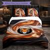 Hull City Football 3 Piece Bedding Set Soft Duvet Cover Set with Pillowcases Printed Bedroom Decor Set for Home