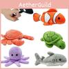 Marine Animal Finger Plush Toy Cartoon Stuffed Doll Room Decoration Gift Kids