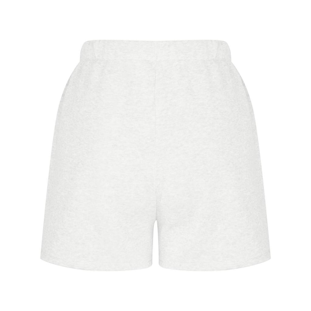 Женский однотонный комплект из двух частей, однотонная толстовка с карманом на молнии и шорты