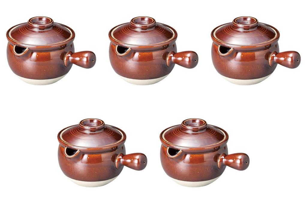 Set of 5 Yukihira 6 X X Ceramic Rice Direct Setomonohonpo No. [14.5 14.5 13cm, 1000cc] Cooker, Fire,