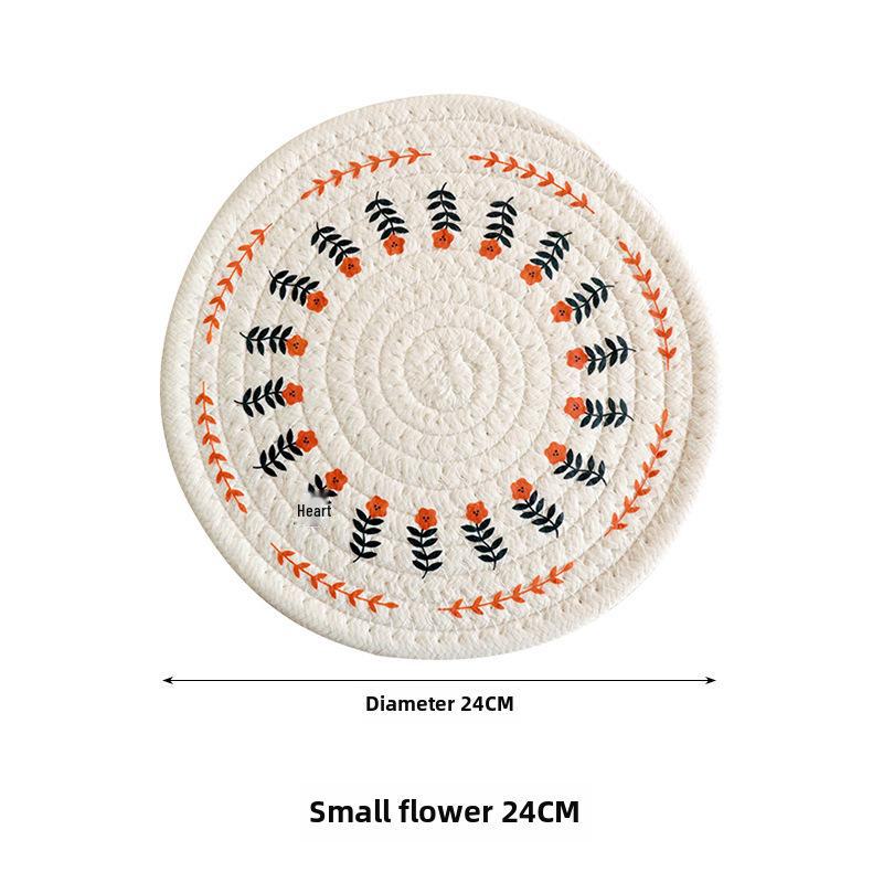 Теплоизоляционный коврик из скандинавского хлопка и льна: Универсальный обеденный коврик для тарелок, мисок, кастрюль, чашек и кастрюль — защита стола от ожогов.