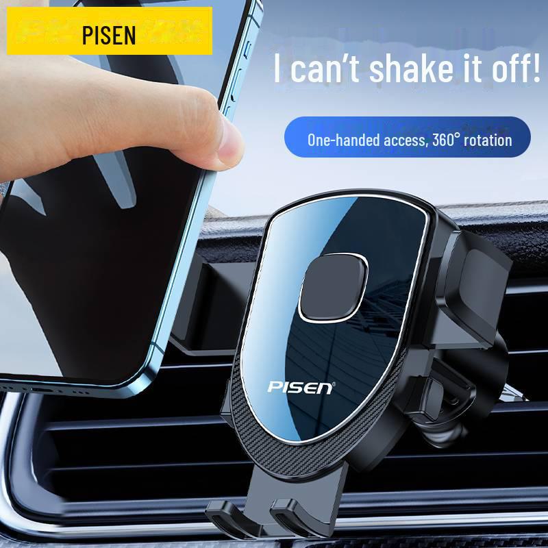 PISEN Вращающийся на 360° автомобильный держатель для телефона с крючком и дизайном для выхода воздуха