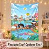 Custom Personalized Tapestry,Toca Boca Print Custom Name Text Wall Art Hanging for Bedroom