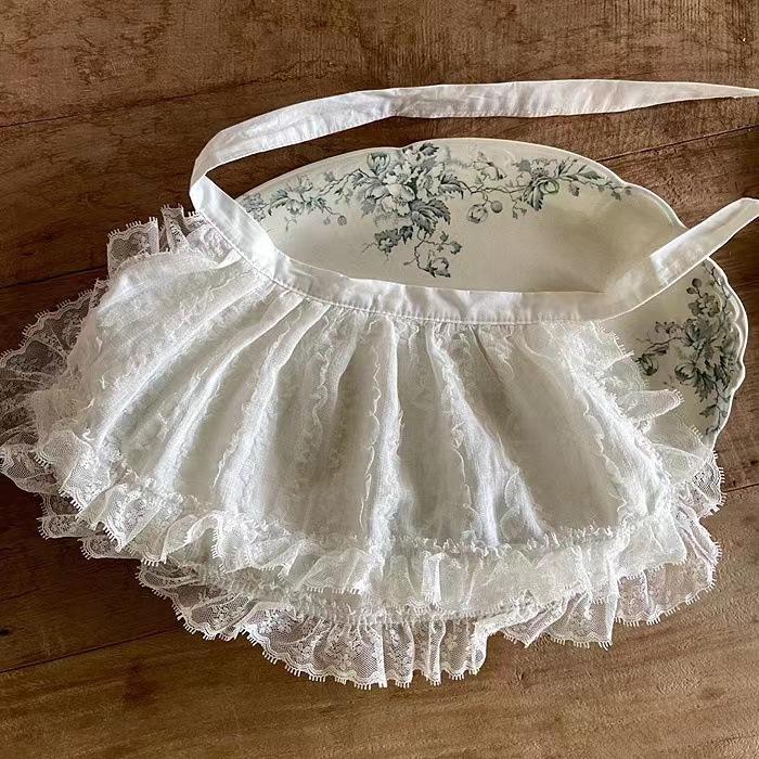 Для малышей, девочек, кружевной фартук принцессы, однотонные юбки, милые нагрудники для новорожденных, юбка в стиле фартука со шнуровкой